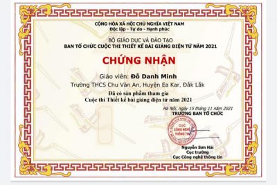 Kết quả cuộc thi các cấp năm học 2021-2022 của thầy, trò Trường THCS Chu Văn An
