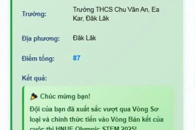 Tôn vinh nỗ lực Trường THCS Chu Văn An tại HNUE Olympic STEM 2025